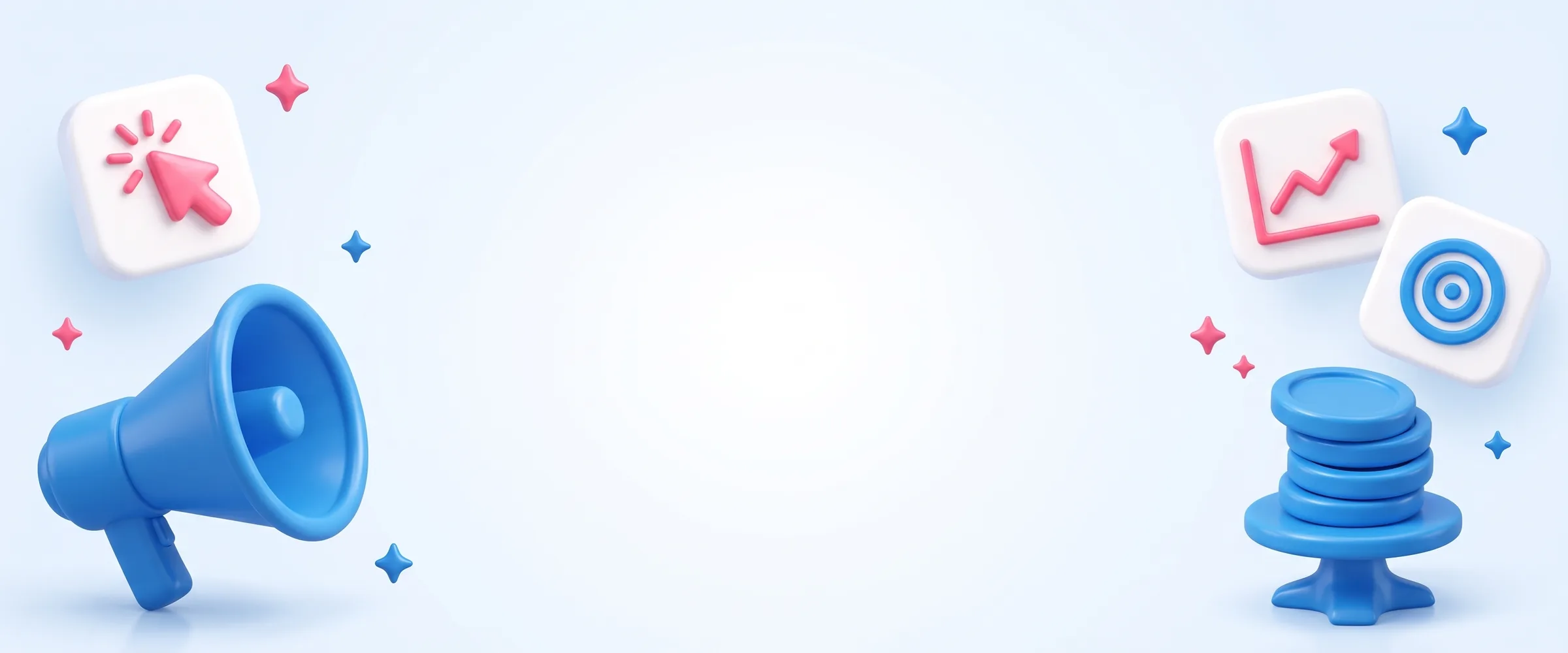 Skill objects on white: a blank open book, skill cards, a toolbox and sparkles