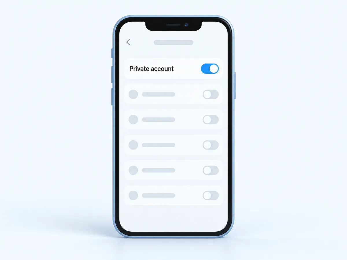 Make your account private (for now)