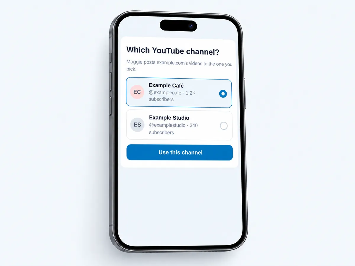 Sign in and pick the channel